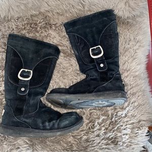 UGG Australia Women's Black Suede "Cargo III" Mid Calf Boots